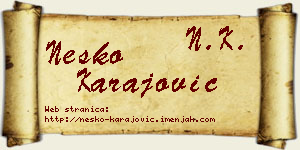 Neško Karajović vizit kartica